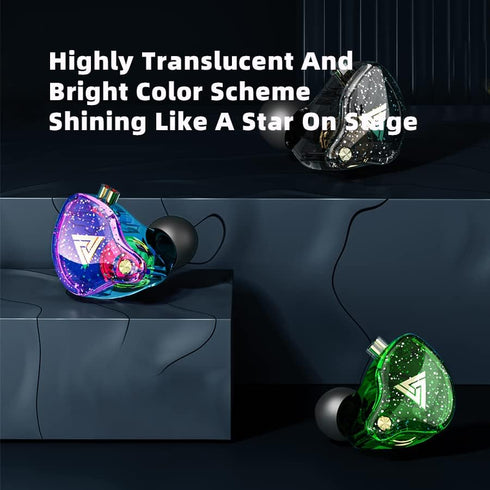 QKZ AK6 PRO Wired Earphone, 11mm Strong Magnetic Dynamic Headphone, Sports Running Earbuds, in Ear DJ Music Headset with Microphone (Colorful)...