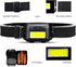 8 Pack Led Headlamp for Adults and Kids, 1.1oz/31g COB Flood Light Ultra Bright Head Lamp with 3 Modes 24 AAA Batteries, Waterproof Work Flashligh...