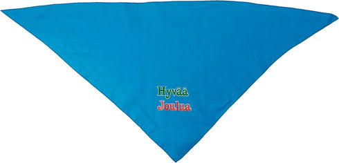 Mirage Pet Products Hyvaa Joulua Screen Print Bandana for Pets, Large, Turquoise...