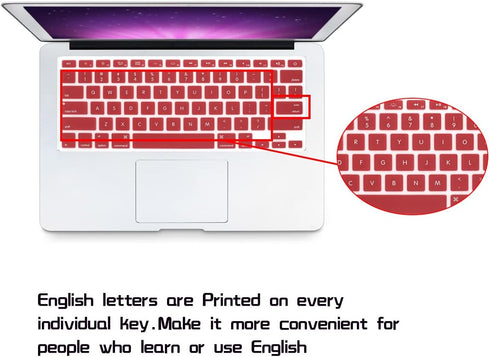 HRH Silicone Keyboard Cover Skin for MacBook Air 13,for MacBook Pro 13/15/17 (with or w/Out Retina Display, 2015 or Older Version),for iMac Older ...
