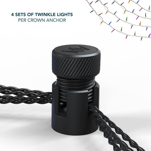 YARDHAUS Crown Elite Mini Hanging Anchors are The Simple, Secure and Stylish Solution for All Your String Light Installation Projects. A Single Pa...