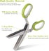 Herb Scissors with 5 Blades and Cover & Herb Stripper Tools Premium Kitchen Scissors for Food Vegetable Scissors Stainless Steel Kitchen Shears fo...