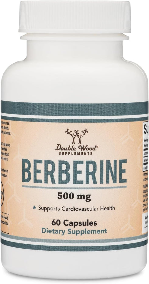 Berberine Supplement 500mg, 60 Capsules (Third Party Tested, Non-GMO, Gluten Free, Vegan Safe) AMPK Activator - Berberine HCL for Cardiovascular H...
