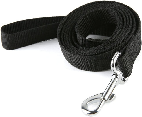 Nylon Dog Training Leash, Traction Rope, 4Ft /5 Foot /6 Feet Long, 5/8 inch 3/4 Inch 1 Inch Wide, for Small and Medium Dogs (1'' x 12 FT, Black)...