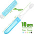 WSSROGY 10 Pack Travel Toothbrush Bulk Folding Toothbrush with Toothbrush Box Potable Travel Toothbrush for Travel Camping Home...