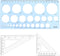 Circle Template, 3 PCS Geometry Set Stencils Circle Stencil Scale Ruler Drafting Tools Clear Ruler Set Squares Small Ruler Circle Drawing Tool for...