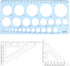 Circle Template, 3 PCS Geometry Set Stencils Circle Stencil Scale Ruler Drafting Tools Clear Ruler Set Squares Small Ruler Circle Drawing Tool for...