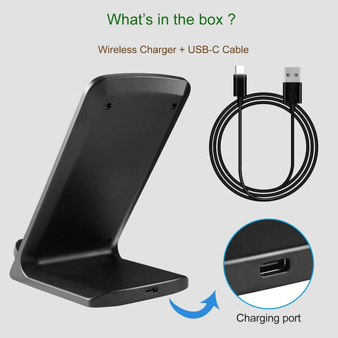 Wireless Charger for Samsung Galaxy S24+ | S24 Ultra | S23 | S22 | S21 | S20 FE | S10 | S10e | S9 Plus | S8 | Note 20 | 10 | 9 | 8 | Z Flip Fold 5...