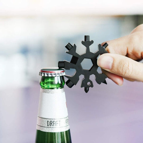 18-in-1 Snowflake Multitool - Stainless Steel Bottle Opener, Multi Tool Cool Gadget for Men, Dads, Husbands (Colorful)...