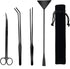 Aquarium Scissor Tweezers Spatula Tool - 4 in 1 Stainless Steel Aquatic Plants Aquascaping Tools Set for Fish Starter Kits & Aquariums Tank(Black)...