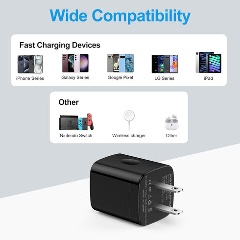 USB Charger Block,2-Pack Wall Charger (5V,1A) USB Plug Charger Brick Power Adapter Charing Cube Box for iPhone 15/14 /13/12/11/SE/XR,Samsung Galax...