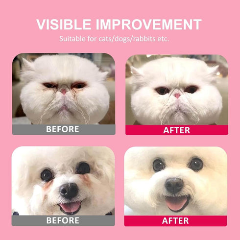 Dog Eye Wipes, Tear Stain Remover for Dogs & Cats - 100pcs Remove Eye Discharge and Crust - Coconut Oil Pet Cleaning Grooming Deodorizing Wipes fo...