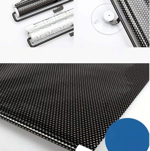 Blackout Blind Curtains with Suction Cups for Windows No Drill Cordless Blinds Temporary Portable Roller Shades UV Protection Window Shades for Ho...