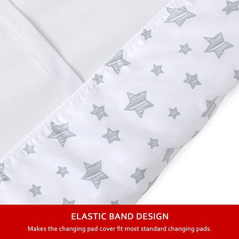 Changing Pad Cover for Girls 2 Pack, Lovely Print Soft Unisex Diaper Change Table Sheets, Fit 32"x16" Contoured Pad, Comfy Cozy 2-Pack Cradle Shee...