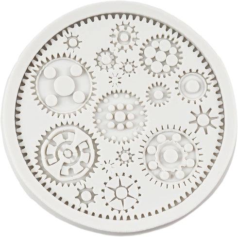 Steampunk Cogs Fondant Mold Gear Silicone Molds for Steampunk Cake Decoration Chocolate Candy Polymer Clay Gum Paste...