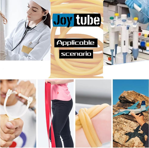 JoyTube Natural Latex Rubber Tubing, 1/4" ID x 3/8" OD 10 Feet Surgical Tubing for Home Hospital Laboratory Speargun Band Slingshot Catapult Hose ...