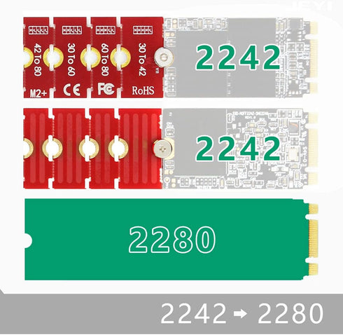 JEYI M2 M2PLUS NGFF NVME m. 2 Extended Transfer 2230, 2242, 2260, 2280 M2 Change Long Size NVME NGFF M.2 U.2 M3 M.3 SSD...