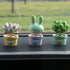 Succulent Pots,Zcargel Car Succulents Potted Decoration Cute Resin Ornaments Car Shaking Head Toy Car Dashboard Decoration for Home, Office and Ga...