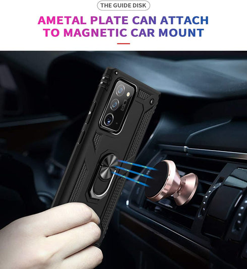 ADDIT for Note 20 Ultra Case Samsung Note 20 Ultra Case, Military Grade with Ring Car Mount Kickstand for Samsung Galaxy Note 20 Ultra 5G - Black...