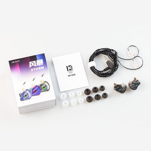 KBEAR Storm Single Dynamic Wired Earbuds Headphones,Memory Wire Earhooks & 2 Pin Replaceable Cables, Secure Fit In Ear Monitor,Noise Isolating Pro...