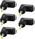 uxcell 5pcs DC Power Connector Adapter 90 Degree Angle 4.0mm x 1.7mm Male Plug to 5.5mm x 2.1mm Female Jack Coupler Converter or Laptop CCTV Camer...