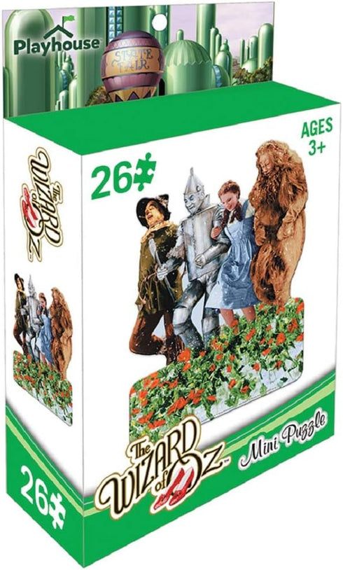 Playhouse Wizard of Oz Poppy Fields 26-Piece Die-Cut Shaped Mini Puzzle for Kids...