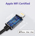 Lightning to 3.5mm Audio Cord, iPhone to Car Stereo AUX Cable Compatible with iPhone 14/13/12/11/XR/XS/X/8/7/6 Plus/SE 2, 3.3FT (Black#2)...