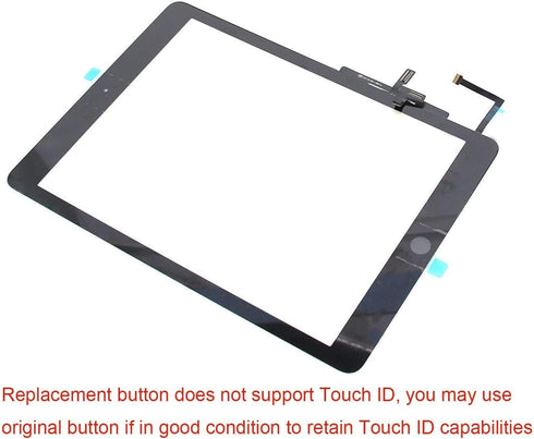 Touch Screen Digitizer for 2017 iPad 9.7 (A1822, A1823) Front Glass Replacement with Home Button & Tool Repair Kit + Adhesive (Black)...