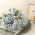 Nubry 3pcs Artificial Flowers Bouquet Fake Peony Silk Hydrangea Wildflowers Arrangements with Stems for Wedding Home Centerpieces Decor (Light Blu...