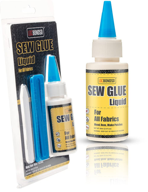 1 Min Fast Dry Sew Glue Liquid Quick Bonding Reinforcing Fabric Adhesives DIY Speedy Fix for Denim Cotton Flannel Clothes Tent Curtain Leather Sof...
