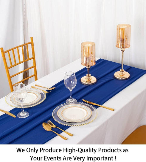 ShinyBeauty Chiffon Table Runner Royal Blue Voile Sheer Table Runners Tulle Wedding for Birthday Baby Shower Party Tables Decoration...