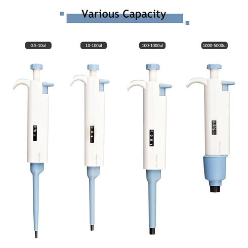 Single Channel Pipettor, Micro Pipette, Lab Micropipette High Accurate& Easy Adjustable Pipettor (1000-5000ul)...