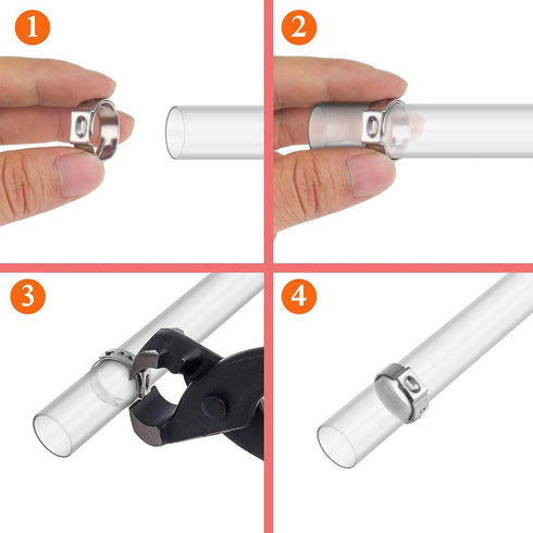 9 inch Ear Clamp Pliers Carbon Steel Ear Clamp Pincer Tool Single Ear Clamp Pincers Crimping Tool Remove Clamp Crimp Pliers Nail Puller Tool...