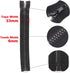 YaHoGa 2PCS #5 6 Inch Separating Jacket Zippers for Sewing Coats Jacket Zipper Black Molded Plastic Zippers Bulk (6" 2pc)...