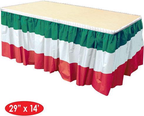Beistle Red, White & Green Table Skirting...