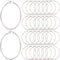 1 Box 30 Pairs Stainless Steel Earring Beading Hoops Silver Hoop Earring Findings Round Large Circle Dangle Hypoallergenic Hoop Earrings Open Earr...