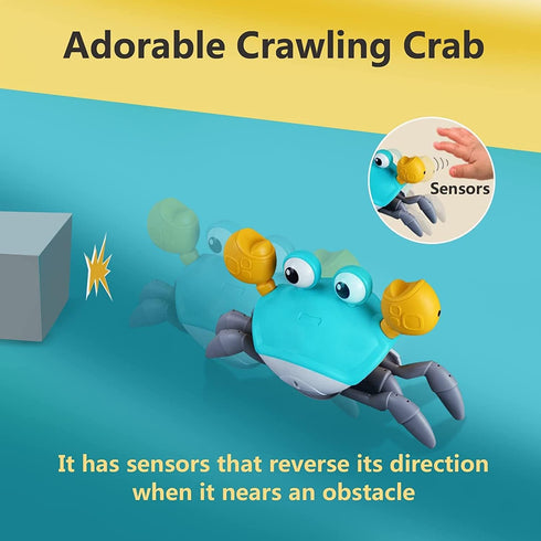 control future Crawling Crab Baby Toy - Infant Tummy Time Toys 3 4 5 6 7 8 9 10 11 12 Babies Boy 3-6 6-12 Learning Crawl 9-12 12-18 Walking Toddle...