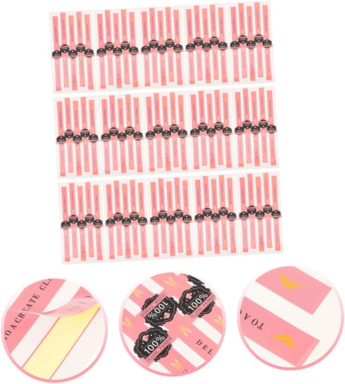 Self Adhesive Paper Sealing Stickers - 100pcs Seal Labels for Packaging - Pastry Seal Strip for Handmade Craft Art - Food Retail Package Sticker f...