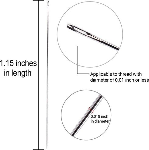 Beading Needles Size 11 Extra Short (25pcs) with Needle Storage Tube...
