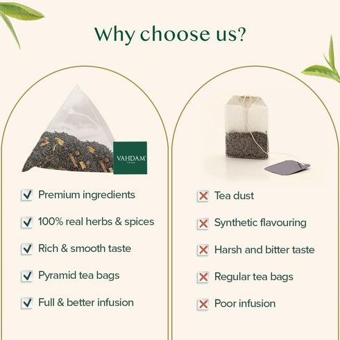 VAHDAM, Vanilla Chai Tea Bags (30 Count) High Caffeine, Non GMO, Gluten Free | Individually Wrapped, Full-bodied & Malty | No Artificial Flavor | ...