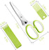 Herb Cutter Scissors 5 Blade Scissors Kitchen Multipurpose Cutting Shear with 5 Stainless Steel Blades & Safety Cover & Cleaning Comb Cilantro Sci...