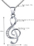 Music Note Pendant Necklace 925 Sterling Sliver Cubic Zirconia for Women Mother’s Day Valentine's Day Christmas Jewelry Gift Chain 18 Inches...