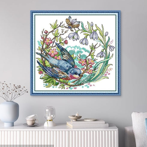 Rosyfoxes Cross Stitch Kits Stamped Full Range of Embroidery Starter Kits for Beginners and Adults?Cross Stitch Patterns DIY 11CT 3 Strands -Print...