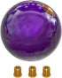 Purple Weighted Round Ball Shift Knob M12*1.25 Universal Marble Style Gear Shifter Knobs Fit for 5 6 Speed Manual Vehicles with Three Adapters M8*...