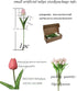 Artificial Tulips 10 Heads Mini Real Touch Artificial Flowers Fake Tulip for Home Decor Wedding Party DIY Bouquet Flowers (White)...