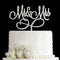 Mr and Mrs Cake Topper Bride And Groom Sign Wedding Engagement Cake Toppers Decorations (Silver Glitter Acrylic)...