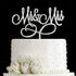 Mr and Mrs Cake Topper Bride And Groom Sign Wedding Engagement Cake Toppers Decorations (Silver Glitter Acrylic)...