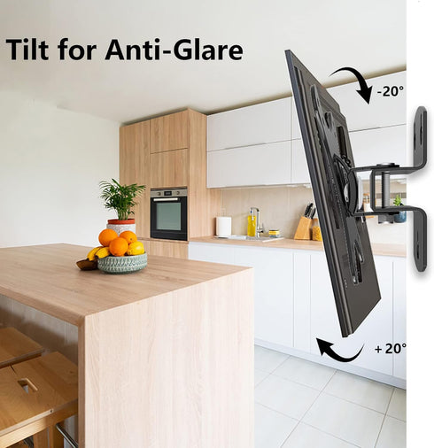 Monitor Wall Mount Tilt Swivel Full Motion for 10”-26” TV Screens, RV TV Mount Camper, Small TV Wall Mount for Computer Monitors with Max VESA 100...