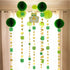 Cheerland Green Shamrock Garland St Patricks Day Decorations 4 Leaf Clover Glitter St Paddy's Day Garland Hanging Streamers for St. Patrick's Day ...