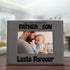 KATE POSH The Love Between a Father & Son is Forever Engraved Leather Picture Frame, Father of The Groom, Best Dad Ever, First Father's Day, Daddy...